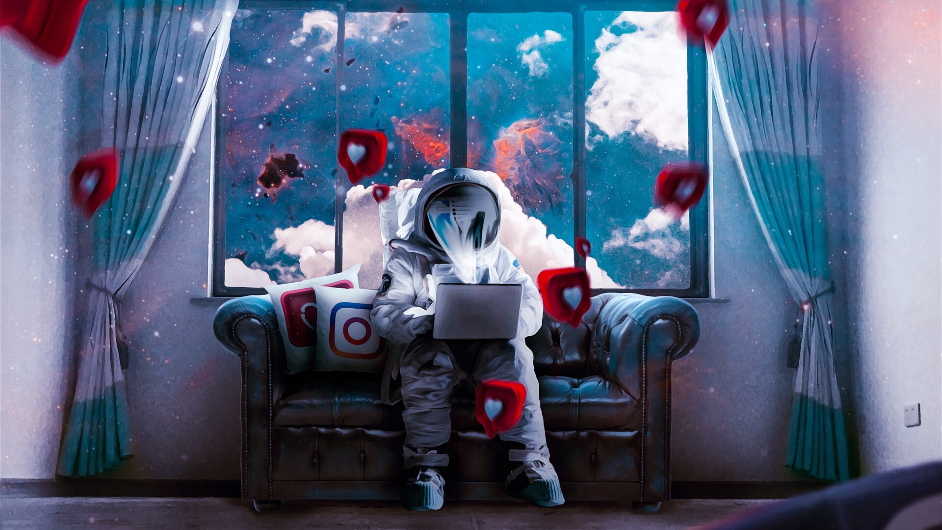 Astronaut Abstract Wallpaper for PC Laptop Desktop free Download