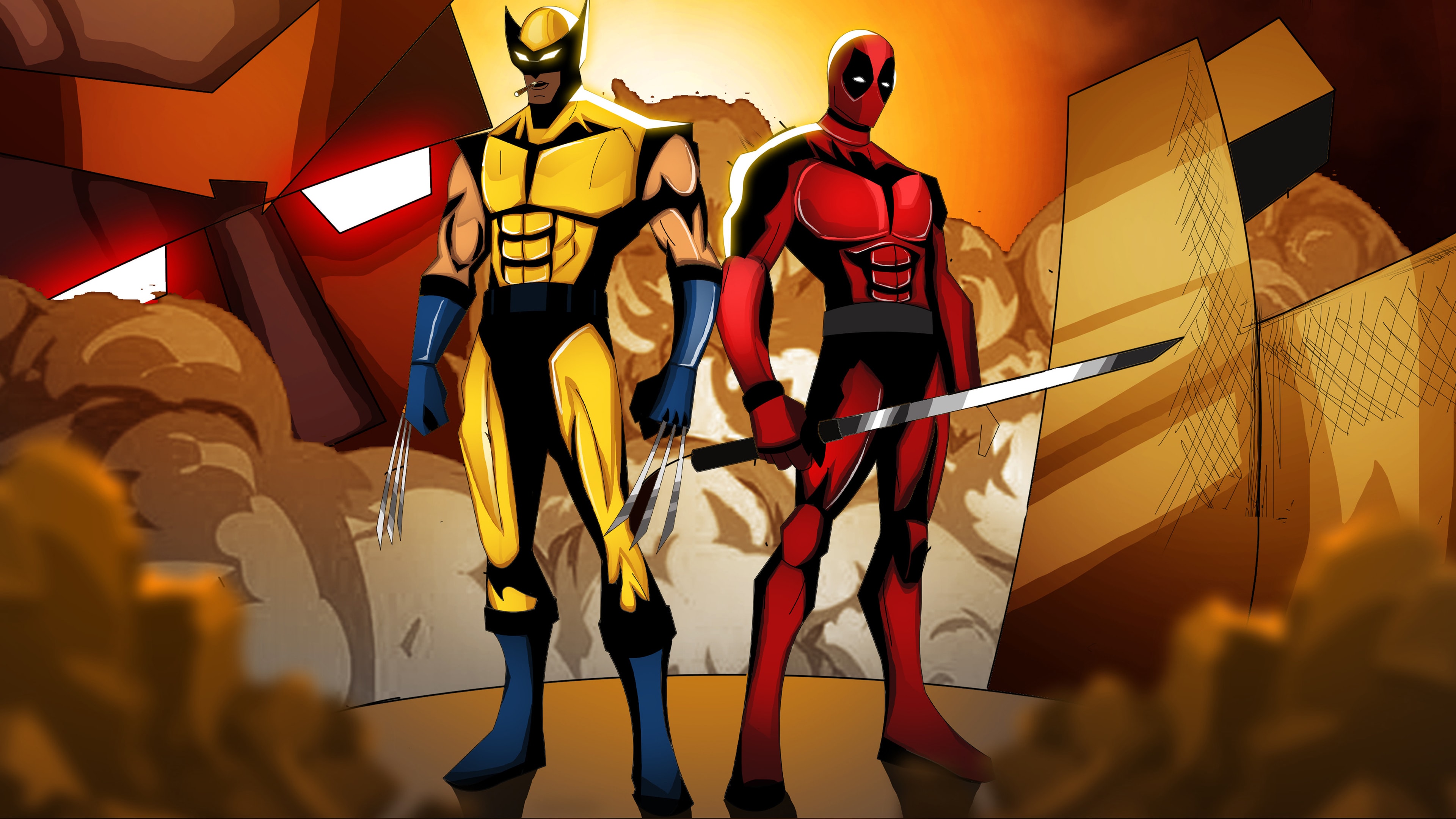 Deadpool and Wolverine Desktop Wallpaper 4K HD for PC Desktop Laptop free Download