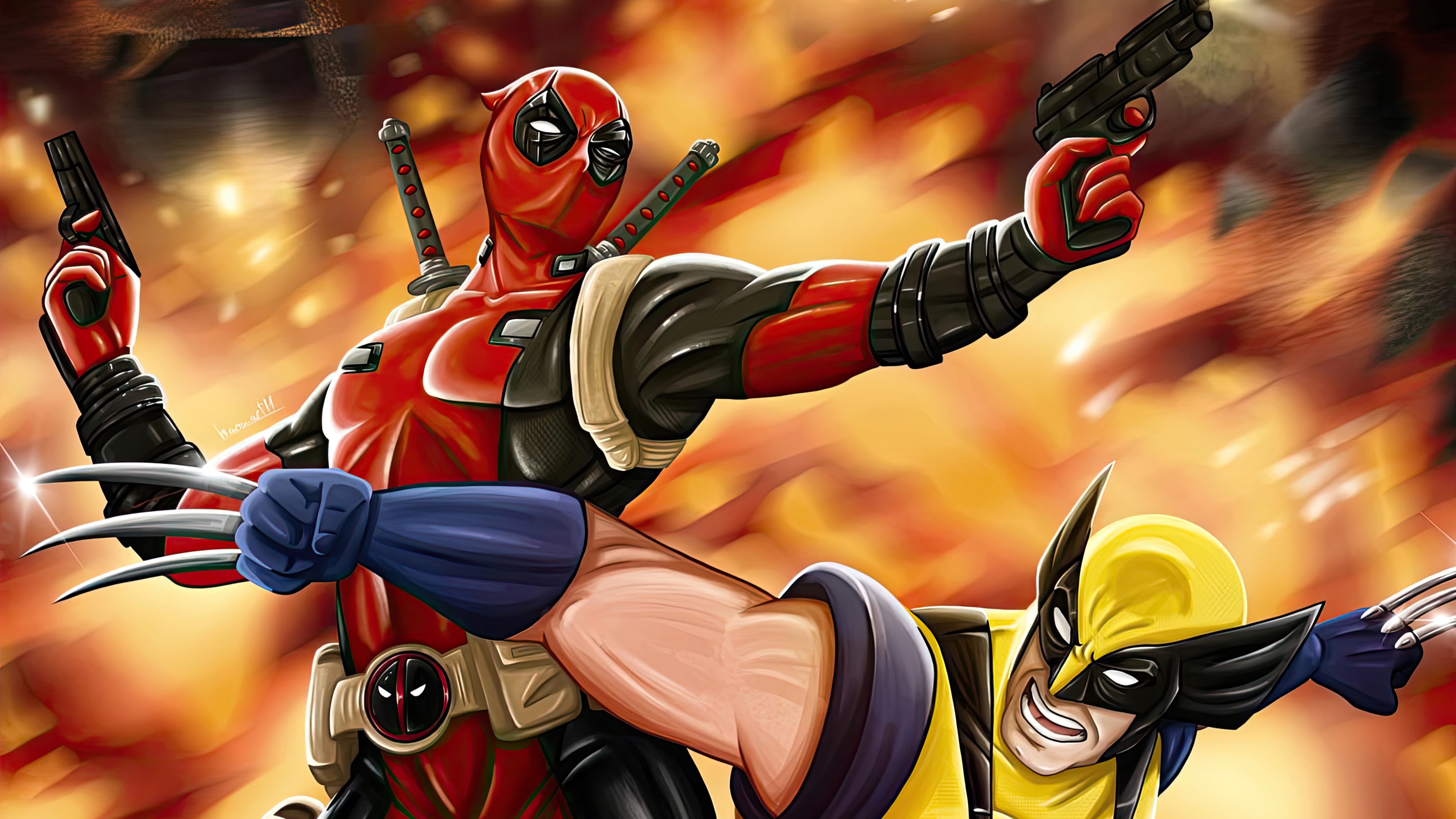 Deadpool and Wolverine Desktop Wallpaper 4K HD for PC Desktop Laptop free Download