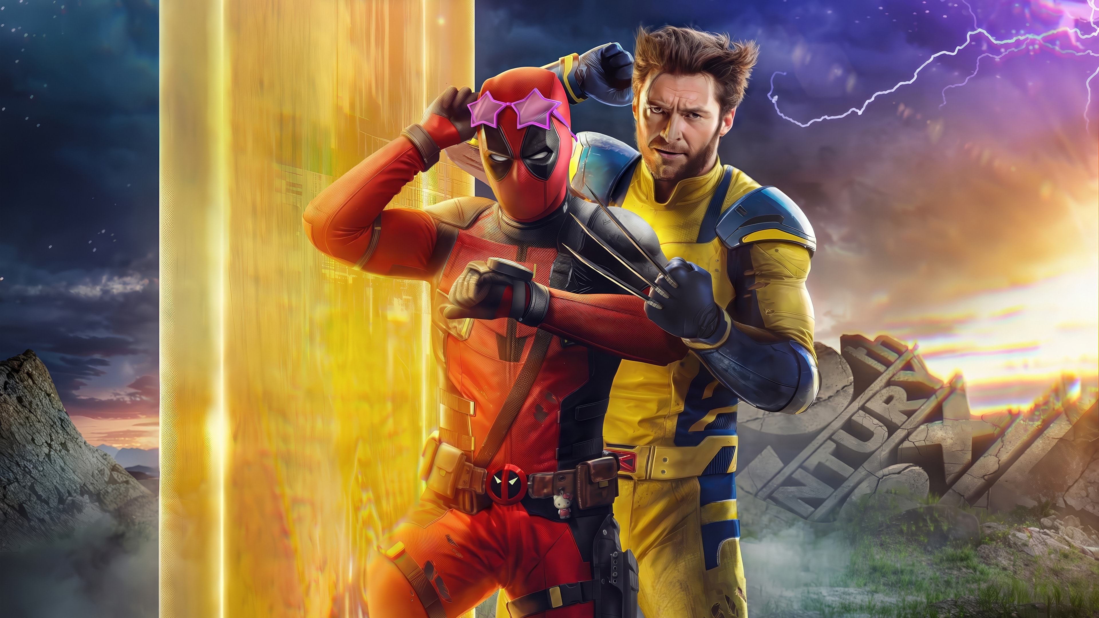 Deadpool and Wolverine Wallpaper 4K for PC Desktop Laptop free Download