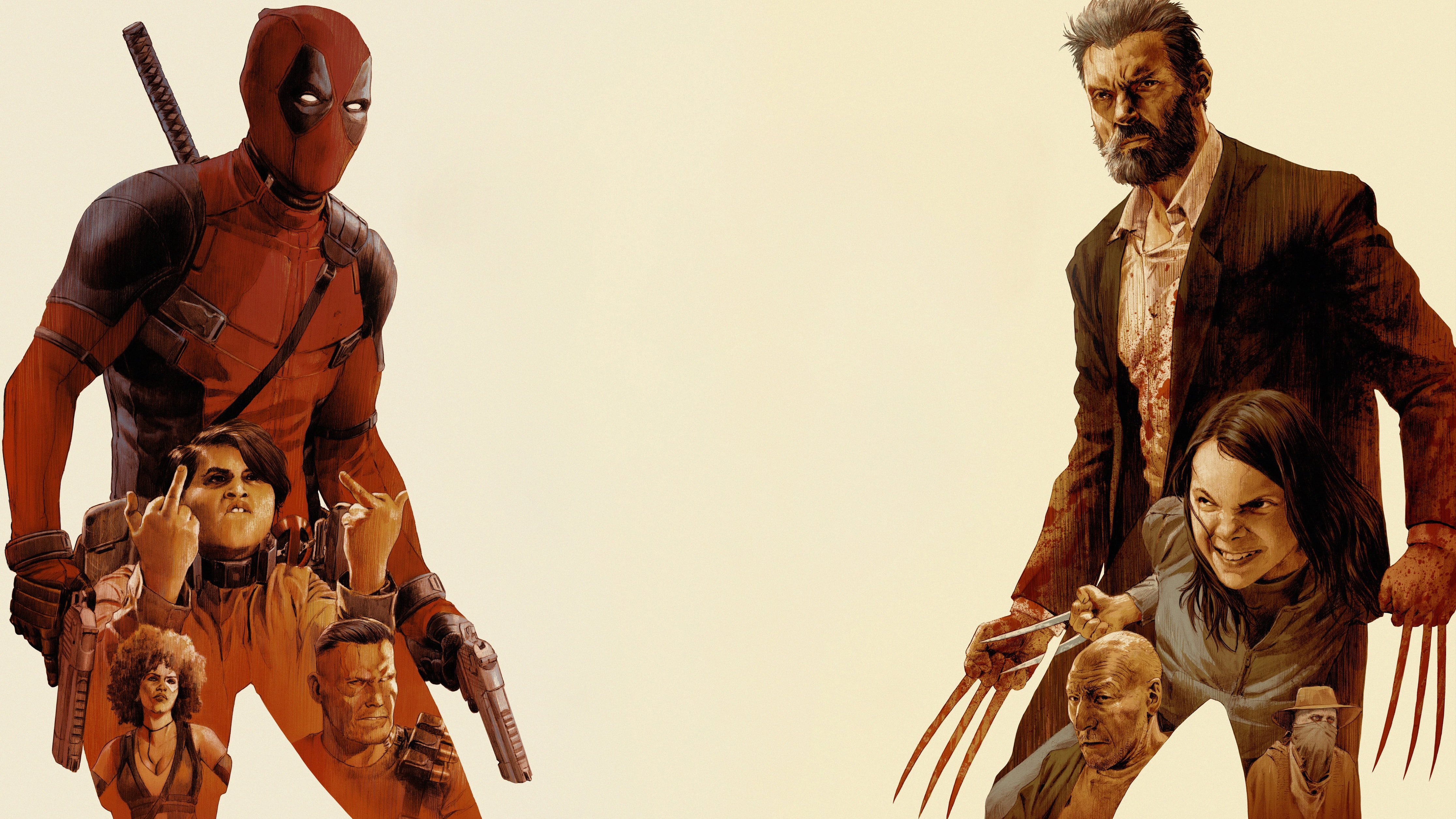 Deadpool vs Wolverine Wallpaper HD 4K for PC Desktop Laptop free Download