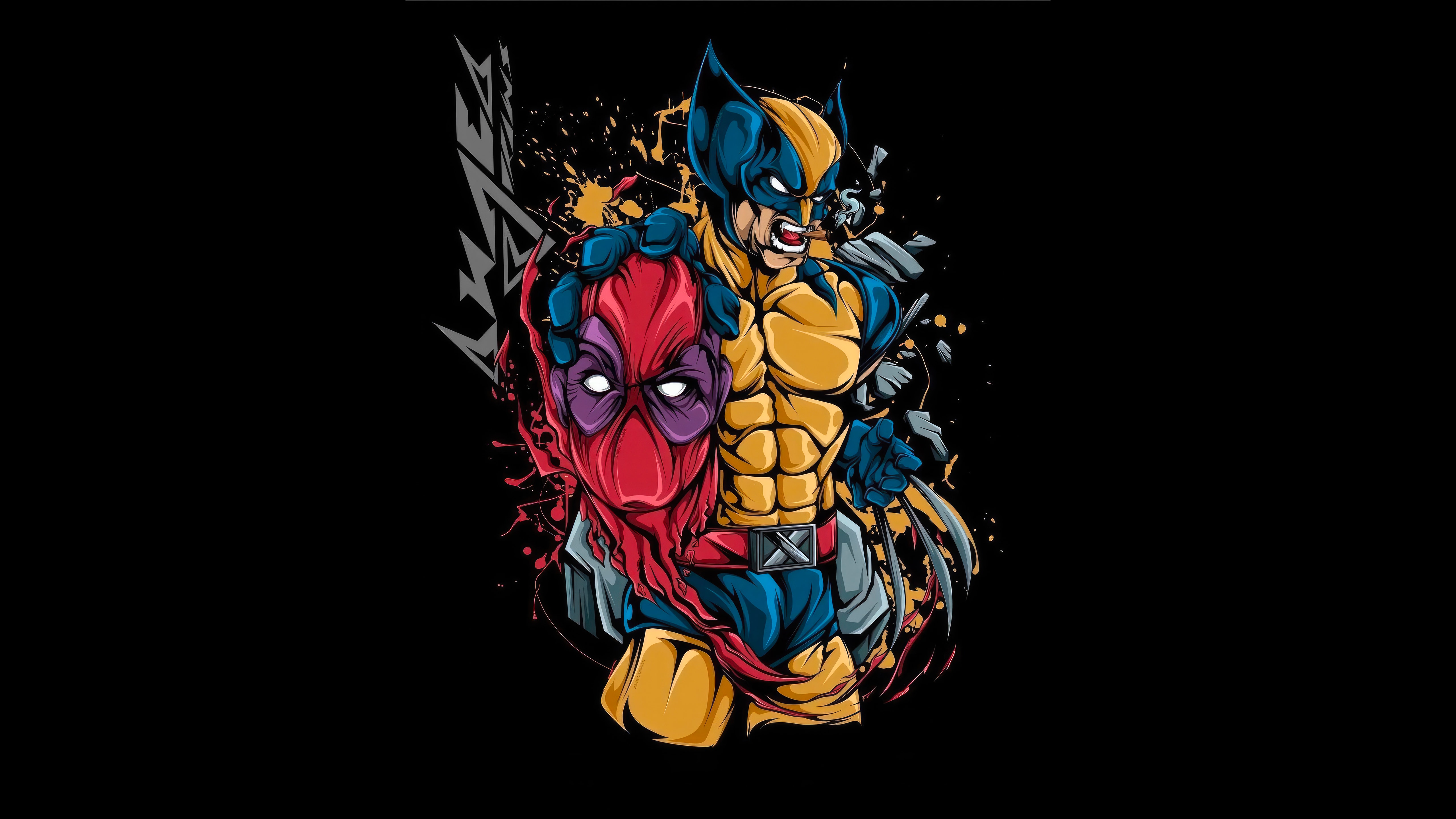 Deadpool vs Wolverine Wallpaper HD 4K for PC Desktop Laptop free Download