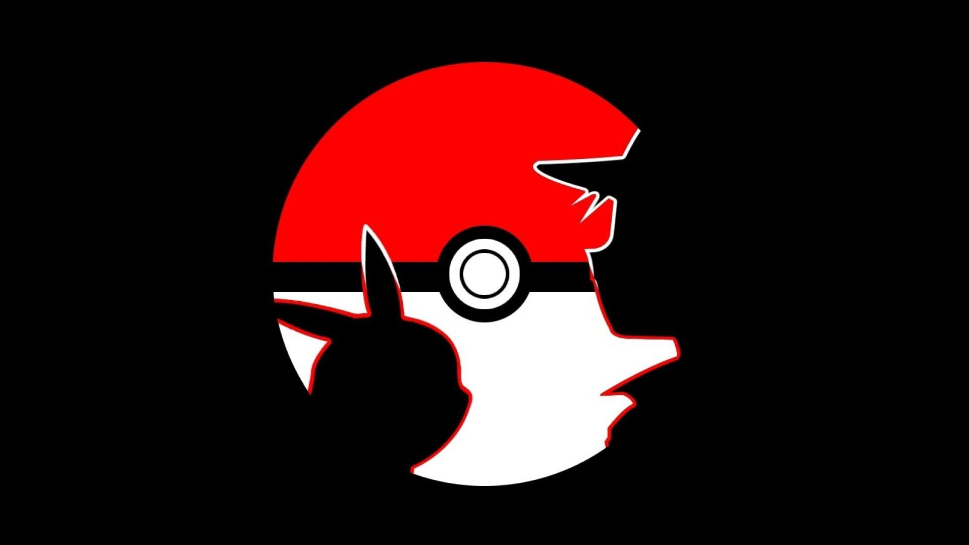 Red and Pikachu fan art HD wallpaper