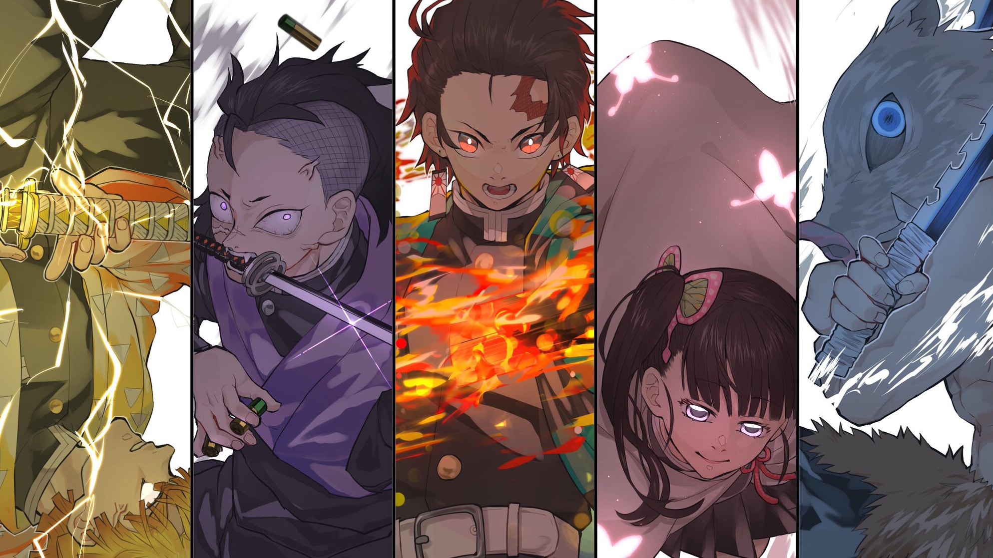 Tanjiro Inosuke Nezuko Demon Slayer Wallpapers full HD Free Download